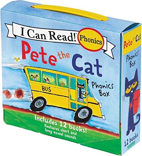 Pete the Cat 12 Book Phonics Fun a Box of 12 Mini Books Featuring Short and Long
