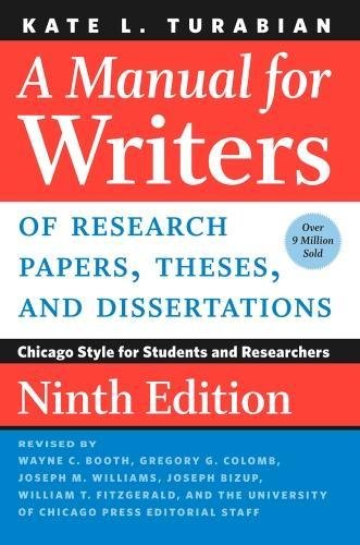 Manual for Writers of Research