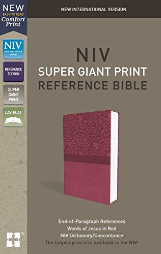 Niv Super Giant Print Reference Bible Font Size 165 Point Leathersoft Pink Red L