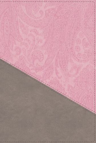 Niv Personal Size Bible Large Print Leathersoft Pink Gray Red Letter Comfort Pri