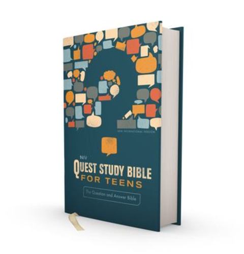 Niv Quest Study Bible for Teens Hardcover Navy Comfort Print the Question and An