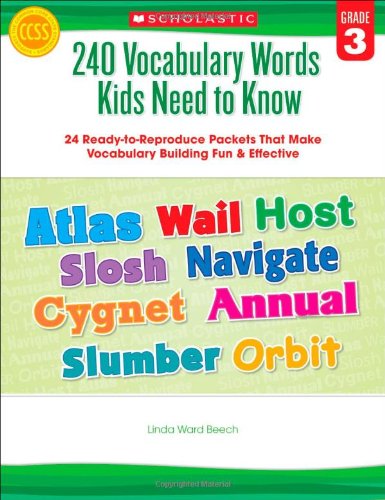 240 Vocabulary Words Kids Need to Know Grade 3 24 Ready to Reproduce Packets Tha