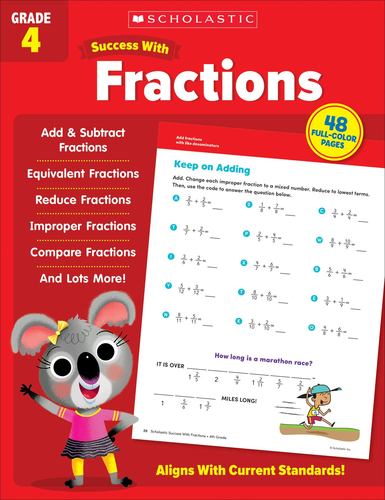 Scholastic Success W/ Fractions Grade 4