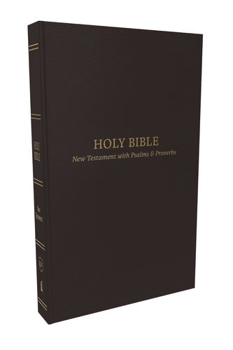 Kjv Holy Bible Pocket New Testament with Psalms and Proverbs Black Softcover Red