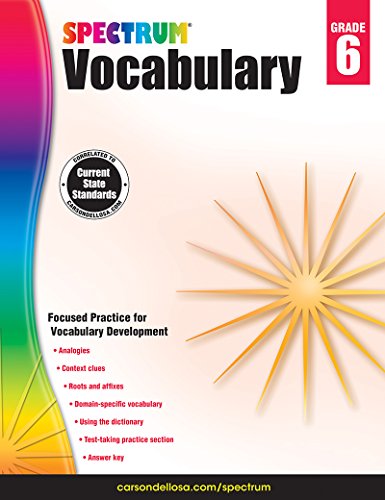Spectrum Grade 6 Vocabulary Workbooks Ages 11 to 12 6th Grade Vocabulary Workboo