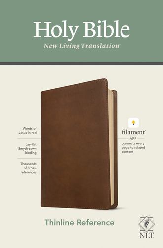 Nlt Thinline Reference Bible Filament Enabled Leatherlike Rustic Brown Includes