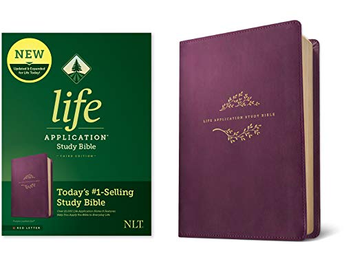 Nlt Life Application Study Bible Third Edition Leatherlike Purple Red Letter New