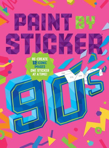 Paint by Sticker Official 90s Re Create 12 Iconic Images One Sticker at a Time W