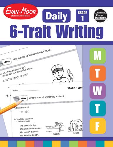 Evan Moor Daily 6 Trait Writing Grade 1 Homeschool and Classroom Resource Workbo