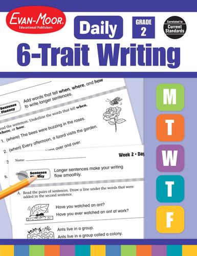 Evan Moor Daily 6 Trait Writing Grade 2 Homeschool and Classroom Resource Workbo