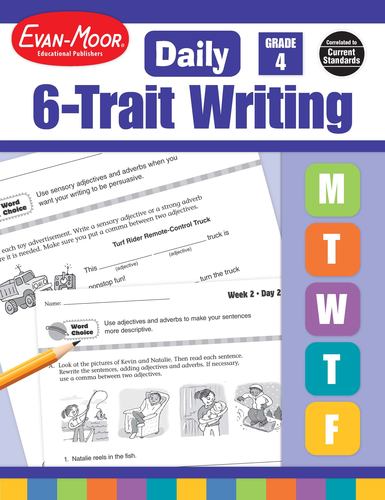 Evan Moor Daily 6 Trait Writing Grade 4 Homeschool and Classroom Resource Workbo