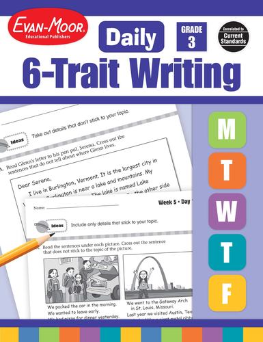 Evan Moor Daily 6 Trait Writing Grade 3 Homeschool and Classroom Resource Workbo