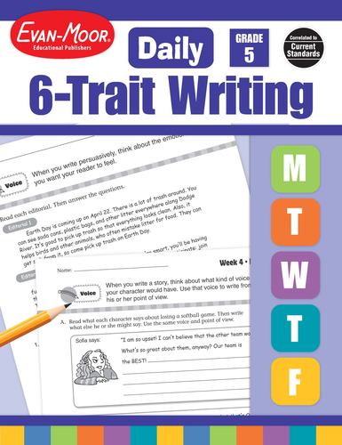Evan Moor Daily 6 Trait Writing Grade 5 Homeschool and Classroom Resource Workbo