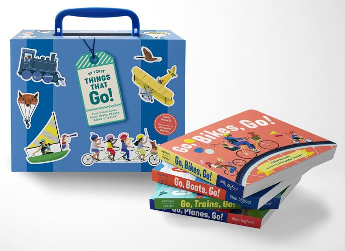 My First Things That Go a Box Set of 4 Toddler Board Books Boats Planes Bikes An