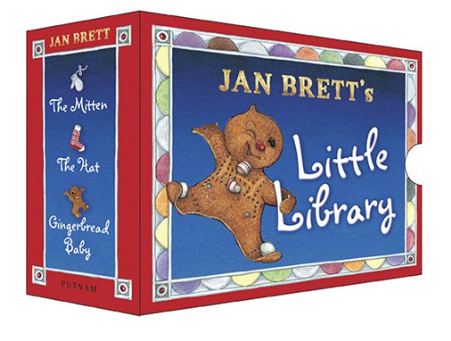 Jan Bretts Little Library 3 Book Box Set the Mitten Plus 2 Other Board Book Clas
