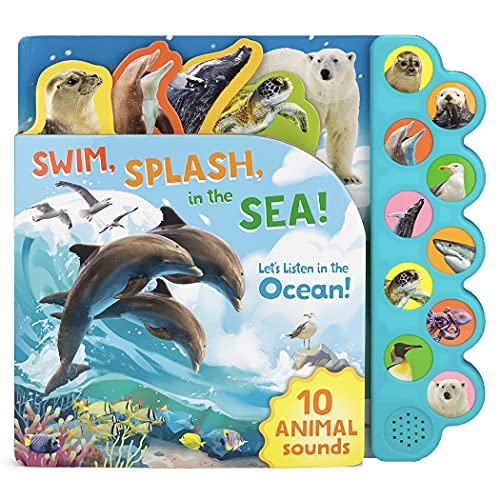Swim and Splash in the Sea Lets Listen to the Ocean 10 Button Childrens Sound Bo